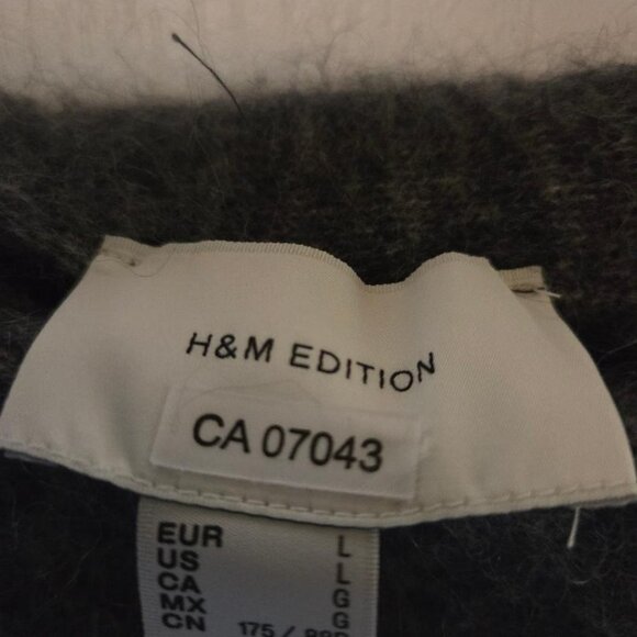 H&M EDITION BEAD DETAILED SWEATER & MATCHING MOHAIR-BLEND SKIRT - Picture 7 of 8